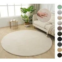 OTTO home Teppich Cali, rund, Höhe: 16 mm, Uni-Farben, kuschelig, & weich, waschbar, Wohnzimmer, Schlafzimmer