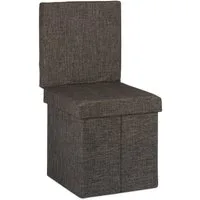 relaxdays Sitzhocker Faltbarer Sitzhocker mit Lehne, braun