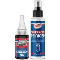 Original Syprin Scherkopf Öl und Reiniger Set Scherkopfreiniger (1-St. 1x 100 ml Scherkopfreiniger, 1x 30 ml Scherkopf Öl)