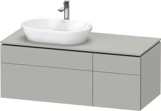 Duravit L-Cube Konsolenwaschtischunterbau wandhängend Betongrau Matt 1220x550x482 mm - LC48760070700 LC4876007070000