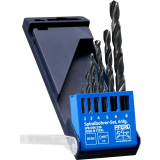 PFERD TOOLS Spiralbohrer-Set 6-tlg. STEEL HSSG N DIN 338 universal - 25298003