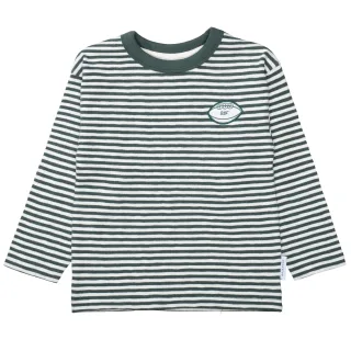 BASEFIELD - Kn.-Shirt,oversized forest green str. - Gr. - 134
