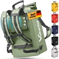 Valkental Fahrradtasche Gepäckträgertasche, Rucksack und Umhängetasche, 3in1 - wasserdicht & reflektierend 25 L