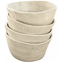 Mirabeau Geschirr-Set Schüssel 4er Set Luganville beige, Steinzeug