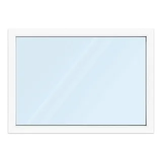 Fenster 140x100 cm, Kunststoff Profil aluplast IDEAL® 4000, Weiß, 1400x1000 mm, einteilig festverglast, 2-fach Verglasung, individuell konfigurieren