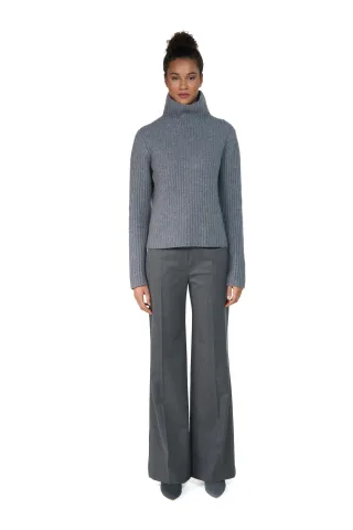 (THE MERCER) N.Y. - Pullover flanell mel. - Gr. - 42