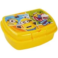 POS Lunchbox Minions Kinder Brotdose Lunch-Box Brot-Büchse, Kunststoff, Brot-Büchse lebensmittelecht und BPA-frei, Clipverschluss