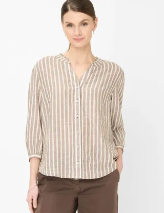 Brax Damen Bluse Style VIOLET light mocha, braun, Gr. 46