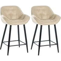 CLP Barhocker Gibson (Set, 2 St., 2er), Fußstütze, stabiles Metall-Gestell