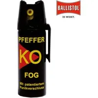 Ballistol Marderspray BALLISTOL Pfeffer-KO-Spray FOG, Tierabwehrspray 50ml, FOG-Sprühnebel für hohe Trefferquote, Pfeffer-KO Spray zur Abwehr aggressiver Tiere beim Joggen