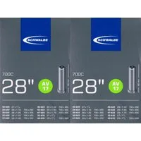 Schwalbe Fahrradschlauch 2x Schwalbe AV 17 Schlauch 28" 622 AV17 Autoventil 28 Zoll, 1,50, 1,10, 1,30, 1 5/8, 1,75, 1,40, 1 3/8, 1,60, 1,20, 1,35, (2-St)