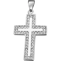 Firetti Kettenanhänger Schmuck Geschenk Silber 925 Halsschmuck Anhänger Kreuz, mit Zirkonia (synth)