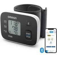 Omron Handgelenk-Blutdruckmessgerät RS3 Intelli IT mit Bluthochdruckanzeige & kostenloser App, einfach und genau, mit vorgeformter Manschette 13.5-21.5 cm
