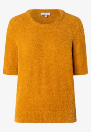 MORE & MORE - Pullover mit kurzen Ärmeln gelb - Gr. - 36