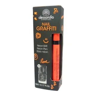 Alessandro International Nail Graffiti Neon Stift Orange Nagel Lack Polish Set