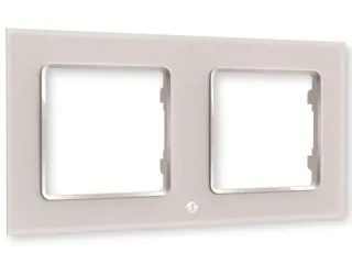 SHELLY Wandtaster-Rahmen Wall Frame 2, weiß, 2-fach