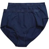 Ulla Popken Miederhose Shaping-Maxislips 2er-Pack Biobaumwolle