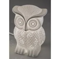 formano Tischleuchte Eulen, E27, mit Timerfunktion, Weiß, Eule, H: 20cm