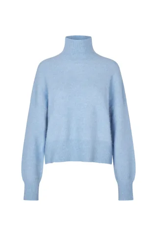 samsøe & samsøe - Rollkragenpullover Nola t-n 7355 blau - Gr. - M