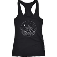 Neverless Tanktop Damen Tank-Top Berge und Sterne Polygon Design Racerback Neverless®