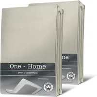 One Home Spannbettlaken Jersey, Jersey, Gummizug: rundum, (2 Stück), Double Pack mit Rundumgummizug, weich