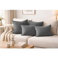 Amilian Dekokissen - Kissen Set 4er - Sofakissen mit Füllung 2x 50x50 + 2x 35x45cm, (4 Stück) Kuschelkissen - Zierkissen mit Kissenfüllung - Couchkissen
