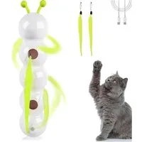 AIMAX Tier-Intelligenzspielzeug Katzen Spielzeug Katzenwurm Plüschwurm Katze Interaktives, Cat Toy mit Wurm-Design Wand- & Fensterbefestigung Selbstständigkeit