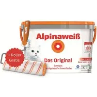 Alpina Wandfarbe Alpinaweiß Das Original 10 Liter + Gratis Roller