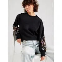 Vero Moda Sweatshirt VMSELIN (1-tlg) Stickerei