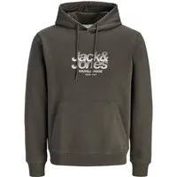 Jack & Jones Junior Kapuzensweatshirt JCOECHO GRAPHIC FRONT SWEAT HOOD FST JNR Baumwollmischung