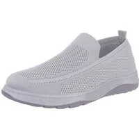 Coolwalk Herren Slip-On Schuh aus atmungsaktivem Stoff für Alltag Slipper (89951942) Flach Sneakers in Hellgrau