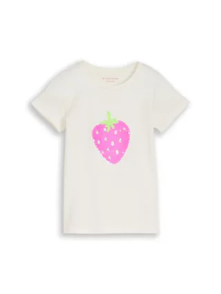 tom tailor kids - T-Shirt mit Wendepailletten wool white - Gr. - 122