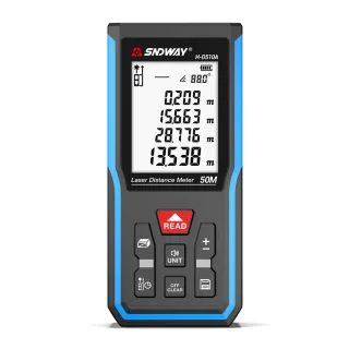SNDWAY H-D510A/E 50mLaser Distance Meter with Electronic Angle Area Volume Pythagorean Theorem Measurement2.0HD Scre