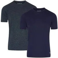 Reebok Unterhemd "Clancy" (2er Pack) Kurzarm, mit Logo, basic, atmungsaktiv, bequem, Rundhalsausschnitt