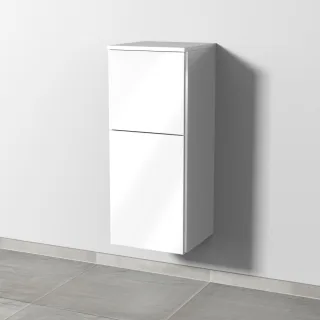 Sanipa 3way Mittelschrank mit 1 Tür und 1 Auszug, Weiß-Glanz, BS12678 BS12678