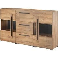 Lomadox Sideboard TURDA-83, Grandson Nb. modern mit Absetzungen in schwarz 180/103/39 cm