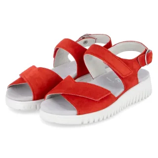 Semler Sandalen CLARA - Gr. 37 - Rot - Rauleder