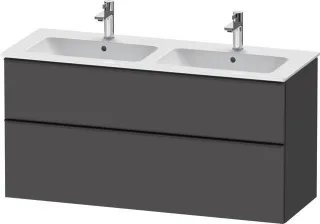 Duravit D-Neo Waschtischunterbau wandhängend Graphit Matt 1280x462x625 mm - DE43650BD490000 DE43650BD490000