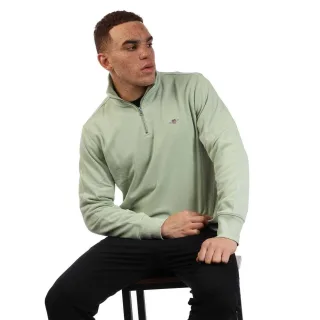 Gant - Sweatshirt für Herren, mit halbem Reißverschluss (Grün)