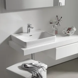 LAUFEN Aufsatzwaschtisch LAUFEN Pro S 550x465, weiß,Unterseite geschliffen, 81696.2, 8169620001041 H8169620001041