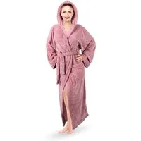 Bestlivings Damenbademantel Hausmantel Cozy, extra lang, Kuschelig, Kapuze, Gürtel, Bademantel mit Kapuze, weich flauschig saugstark für Sauna und Spa