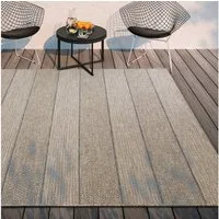 Villeroy & Boch Teppich Isabella, rechteckig, Höhe: 8 mm, In-& Outdoor, Flachgewebe, wetterfest, Terrasse, Balkon, natur, modern