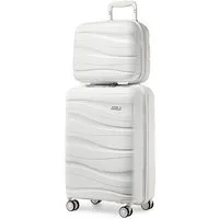 KONO Handgepäck-Trolley Leicht Hartschalenkoffer Reisekoffer mit 4 Rollen und TSA Schloss