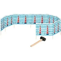 Garronda Windschutz Strand Sichtschutz 12m lang mit Gummihammer Garten Meer GAEX001, (mit Gummihammer)