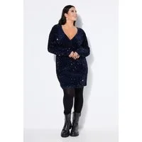 Studio Untold Minikleid Kleid Wickeloptik Pailletten V-Ausschnitt