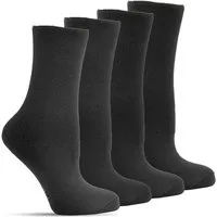 Frostfighter Thermosocken Herren Wintersocken ohne Gummi (6-Paar, Schwarz) fusselfreies Vollfrottee Innenfutter, dicke warme Socken