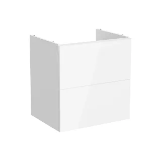 VitrA New Metropole Pure Waschtischunterschrank mit 2 Vollauszügen 58 x 45 x Weiß Hochglanz,67420 67420