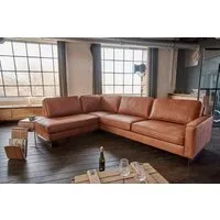 KAWOLA Ecksofa VILNIUS, Couch L-Form mit Recamiere rechts oder links Lederfaserstoff