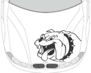 Autoaufkleber für die Motorhaube "Hunde Aufkleber"