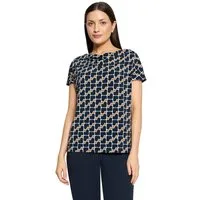 Betty Barclay Kurzarmshirt Damen mit Wasserfallausschnitt (1-tlg)